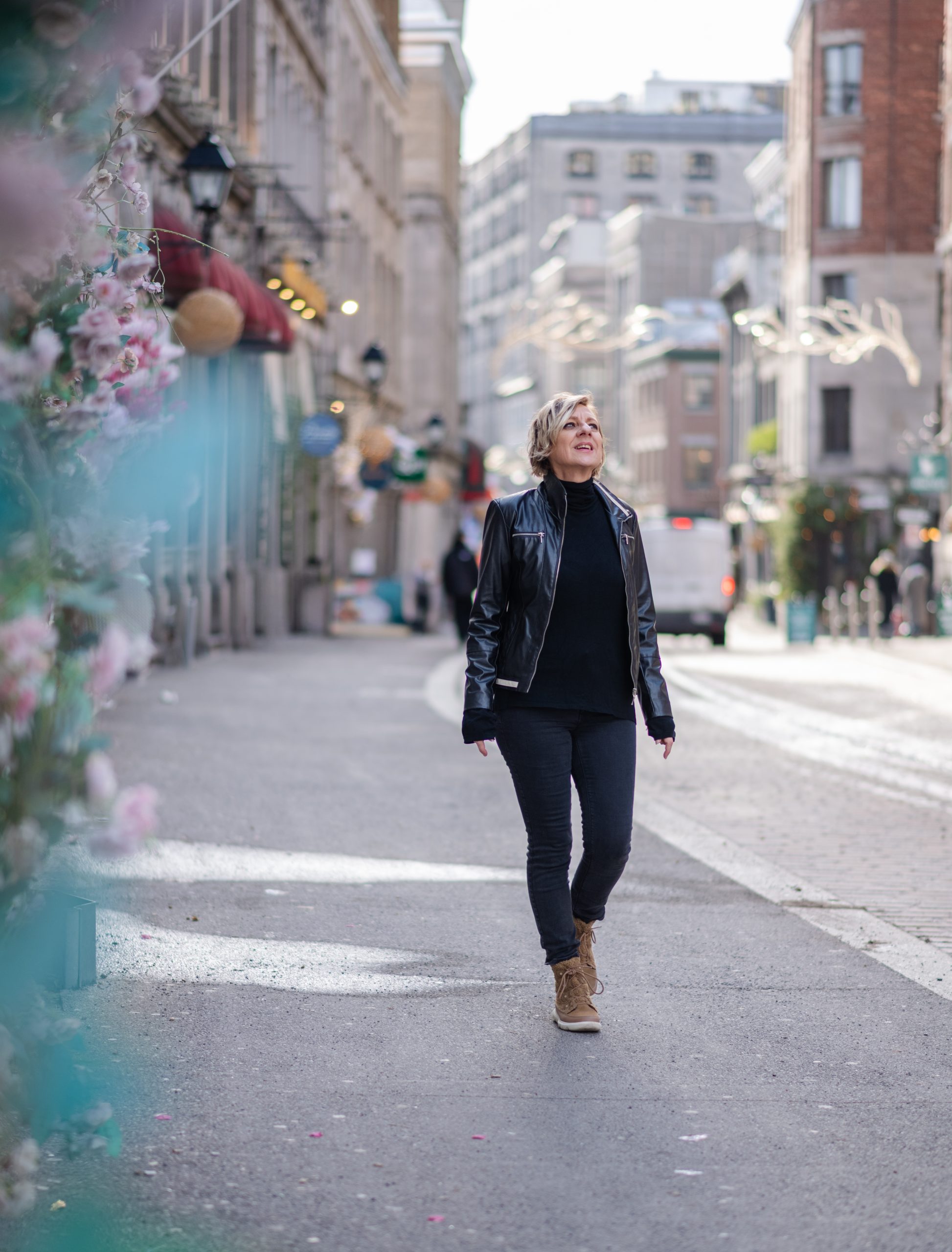 Séverine Cherix dans les ruelles de Montréal